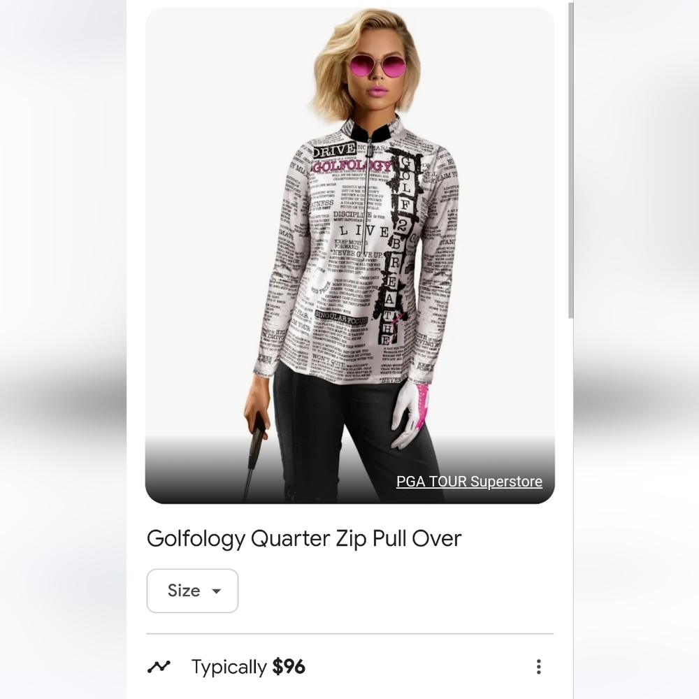 Jamie Sadock Golfology 1/4 zip